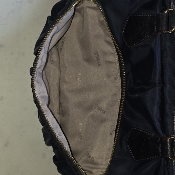 NWOT! MZ Wallace Dark Blue Shoulder Bag with Gold Details - Picture 8 of 15